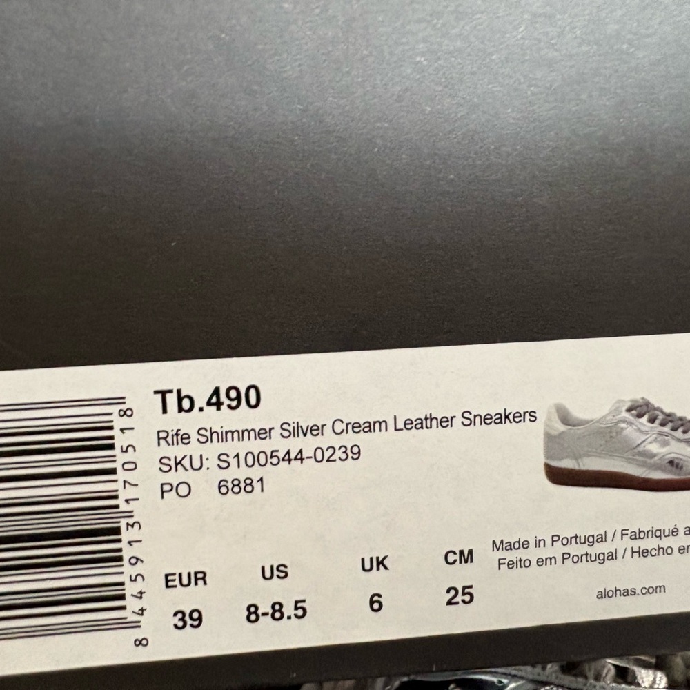 ALOHAS Silver Women's Sneakers with Brown Sole - Picture 3 of 9
